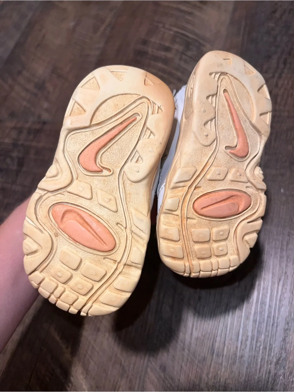Vintage Nike Kids White, Pink & Peach Sneakers